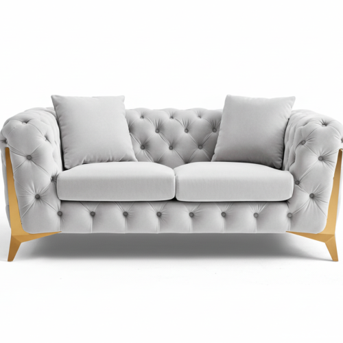 velvet fabric tufted section sofa set modern furniture sectionals chesterfield